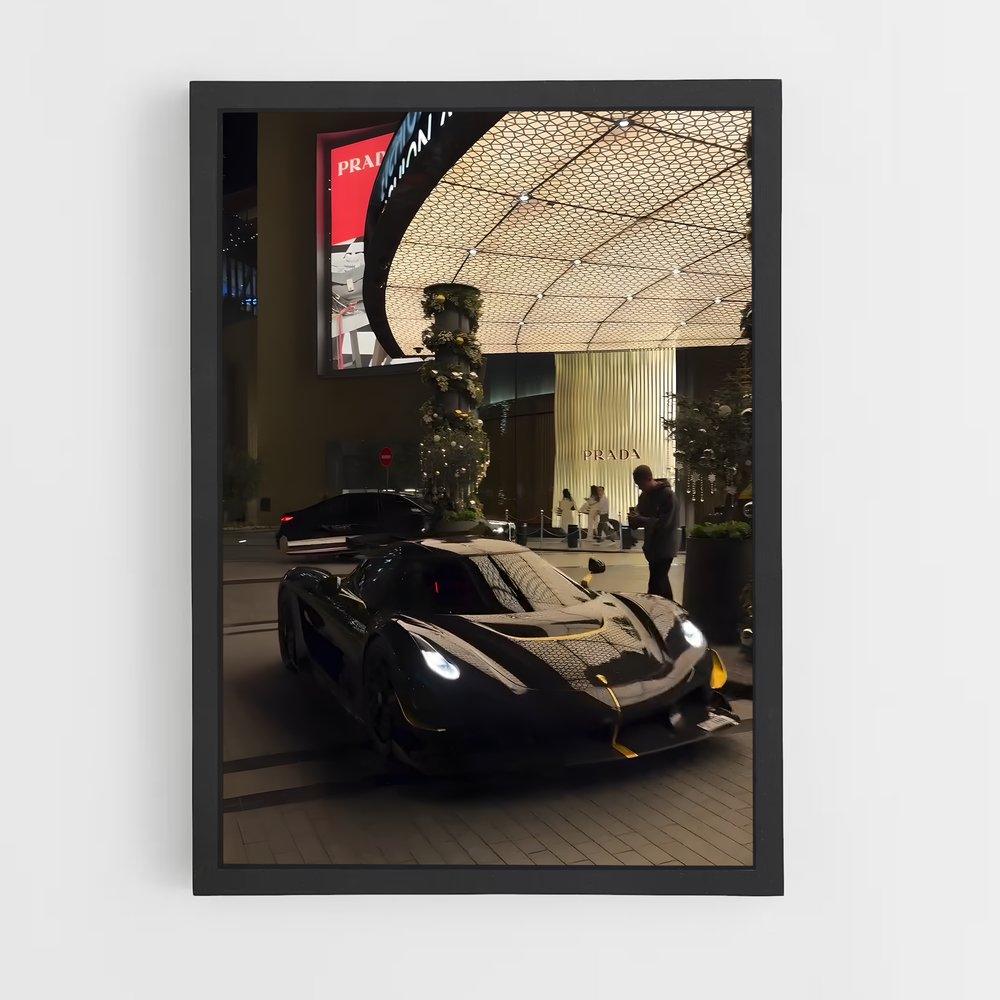 Poster Jesko Noir et Jaune – affiche Koenigsegg (vue 2)